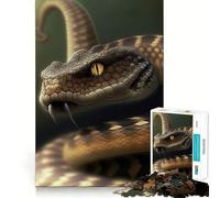 Rompecabezas de 1000 Piezas Serpiente Negra Juego de Bordes, Juguete para Entrenamiento Cerebral,Diversión para Juego Lento,Regalo de Decoración de Cumpleaños 38x26cm