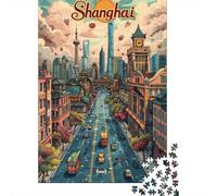 Rompecabezas De 1000 Piezas - Shanghai Cityscape Rompecabezas para Adultos Juguetes De Bricolaje Oferta De Decoración Perfecta como Regalos para Toda La Familia 52x38cm/1000pcs