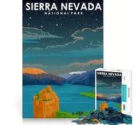 Rompecabezas de 1000 Piezas Sierra Nevada de Noche Decoración con Corte preciso Juego Mental Regalo Ideal para Relajarse y Disfrutar en cumpleaños (50x75cm)