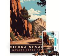 Rompecabezas de 1000 Piezas Sierra Nevada, diseño de Bordes Finos, Ideal para ejercitar la Mente, Relajarse y Disfrutar de la Navidad (38x26cm)