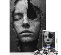 Rompecabezas de 1000 Piezas Silencio Roto Juego práctico desafío difícil Juguetes de decoración para el hogar difícil de completar (38x52cm)