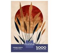 Rompecabezas De 1000 Piezas - Silhouette Grass and Sun Rompecabezas para Adultos Juegos Familiares Carrera De Velocidad Manual Oferta como Regalos para Toda La Familia 52x38cm/1000pcs