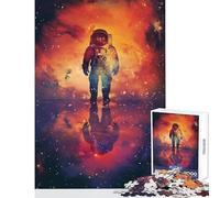 Rompecabezas de 1000 Piezas Silueta de Astronauta y Galaxia Juguetes para decoración del hogar Gran Regalo para Juegos Juego práctico difícil y desafiante tamaño 50x75cm