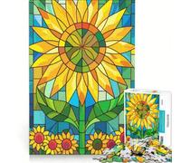 Rompecabezas de 1000 Piezas Sinfonía de Girasoles Juego de ingenio Entrena tu Cerebro y Tus Manos Ideal para Decorar tu Escritorio 38x52cm