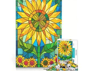 Rompecabezas de 1000 Piezas Sinfonía de Girasoles Juego de ingenio Entrena tu Cerebro y Tus Manos Ideal para Decorar tu Escritorio 38x52cm