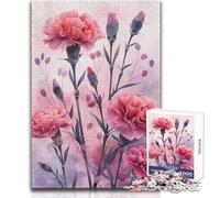 Rompecabezas de 1000 Piezas Sinfonía del Clavel Rosa, Relajante, para un Momento de Tranquilidad, Corte preciso Superior, Juguete de Juego, tamaño 38x52cm