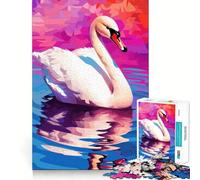 Rompecabezas de 1000 Piezas Sinfonía del Lago de los Cisnes para Adolescentes Juguete cognitivo Ocio Suave Ensamblaje de Patrones Pieza de Arte 38x26cm