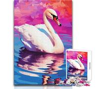 Rompecabezas de 1000 Piezas Sinfonía del Lago de los Cisnes, un pasatiempo Tranquilo y satisfactorio, con un Enclavamiento, Cortado con precisión, tamaño 50x75cm