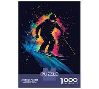 Rompecabezas De 1000 Piezas Skier in Motion Rompecabezas para Adultos Juego Práctico Una Obra De Arte Cumpleaños Y Navidad 52x38cm/1000pcs