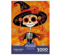 Rompecabezas De 1000 Piezas Skull Witch Art Rompecabezas Juguetes Antiestrés Decoración De Pared Cumpleaños Y Navidad 70x50cm/1000pcs
