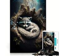 Rompecabezas de 1000 Piezas Sleeping Fox para Adultos, Juguete de lógica Mental, antiestrés, Corte Firme, Regalo increíble 50x75cm