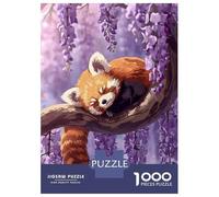 Rompecabezas De 1000 Piezas Sleeping Red Panda in Wisteria Tree Rompecabezas para Adultos Juego De Ingenio Análisis Y Lógica Interacción Entre Padres E Hijos 52x38cm/1000pcs