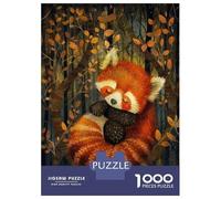 Rompecabezas De 1000 Piezas Sleeping Red Panda Rompecabezas para Adultos Juego De Ingenio Corte De Precisión Cumpleaños Y Navidad 70x50cm/1000pcs