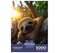 Rompecabezas De 1000 Piezas Smiling Sloth on Branch in Sunlight Rompecabezas para Adultos Juego De Ingenio Ensamblaje De Patrones Difícil Y Desafiante 70x50cm/1000pcs