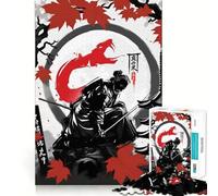 Rompecabezas de 1000 Piezas Snake Spirit Samurai para Adolescentes Mejora la Memoria Diseño Tranquilo y Relajante Regalo conmovedor (50x75cm)