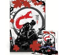 Rompecabezas de 1000 Piezas Snake Spirit Samurai para Adolescentes Mejora la Memoria Diseño Tranquilo y Relajante Regalo conmovedor (50x75cm)