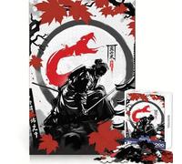 Rompecabezas de 1000 Piezas Snake Spirit Samurai para Adolescentes Refuerza la Memoria y el vínculo Familiar Bordes precisos Regalo Original (38x52cm)