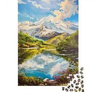Rompecabezas De 1000 Piezas Snow-Capped Peaks Reflections Rompecabezas Juguetes Antiestrés Decoración De Pared Cumpleaños Y Navidad 52x38cm/1000pcs