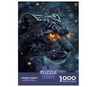 Rompecabezas De 1000 Piezas - Snow Leopard's Gaze -1 Rompecabezas para Adolescentes Juego Familiar Análisis Y Lógica Trato como Regalos para Toda La Familia 38x26cm/1000pcs