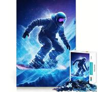 Rompecabezas de 1000 Piezas Snowboarder Action Snowy Mountain para Adolescentes Juguete de lógica Fina, Divertido y Relajante Decoración de Pared con Bordes limpios (50x75cm)
