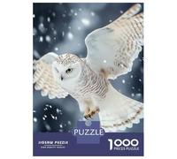 Rompecabezas De 1000 Piezas Snowy Owl in Flight Rompecabezas para Adultos Juego De Ingenio Análisis Y Lógica Interacción Entre Padres E Hijos 70x50cm/1000pcs