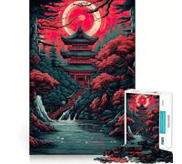 Rompecabezas de 1000 Piezas sobre el Eclipse Solar en Japón para Adultos Juguete Inteligente para Toda la Familia Corte preciso Pieza de Arte (50x75cm)