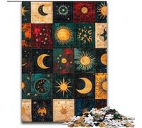 Rompecabezas de 1000 Piezas Sol y Luna para Adultos, Ideal para la interacción Entre Padres e Hijos y la reducción del estrés (26x38cm)