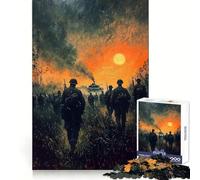 Rompecabezas de 1000 Piezas Soldados marchando a la Batalla para Adolescentes Refuerza la Memoria y el vínculo Familiar Bordes precisos Regalo Original (50x75cm)