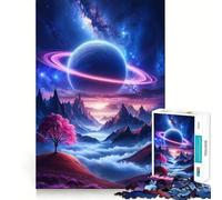 Rompecabezas de 1000 Piezas Soledad Celestial con Bordes impecables Divertido Rompecabezas para ejercitar la Mente Regalo Ideal para Relajarse Juego de cumpleaños Regalo artístico (38x26cm)