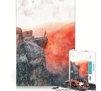 Rompecabezas de 1000 Piezas Solo en la montaña para Adultos Diversión Que estimula la Mente Corte de precisión Bordes Suaves Actividad Absorbente para Noches tranquilas (38x52cm)
