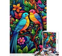 Rompecabezas de 1000 Piezas Solo un par de pájaros Viejos Juego Educativo Difícil Juguete Decoración de Pared Mejorando el Amor Entre Parejas (38x52cm)