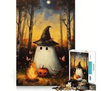 Rompecabezas de 1000 Piezas Sombrero de Bruja y Espíritu - Juego de Ejercicio Mental - Encaje Ajustado Sin Espacios - Desafío Interactivo para el Ámbito Cerebral en Casa (50x75cm)