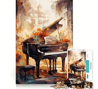 Rompecabezas de 1000 Piezas Sonata Serena para Piano para Adultos Juguete Inteligente para el hogar Disfrute de Bordes Afilados Artículo de Santa Claus (50x75cm)