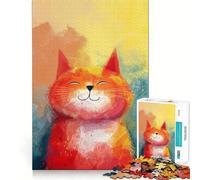 Rompecabezas de 1000 Piezas Sonrisa Felina Soleada para Adolescentes Juguete de lógica sólida Diversión Tranquila Corte de precisión Artículo de Santa Claus 38x26cm