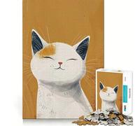 Rompecabezas de 1000 Piezas Sonrisa Felina Soleada para Adolescentes Mejora la Memoria Juego Relajante Bordes limpios Artículo de Santa Claus 38x52cm