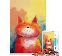 Rompecabezas de 1000 Piezas Sonrisa Felina Soleada para Adultos Juguete de lógica Mental Antiestrés Corte Firme Regalo increíble 50x75cm