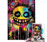 Rompecabezas de 1000 Piezas Sonrisas Vibrantes Vibraciones Divertidas Rompecabezas antiestrés para Adultos Juguetes Que mejoran la Memoria Regalo Ideal para Toda la Familia (tamaño 50x75cm)