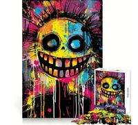 Rompecabezas de 1000 Piezas Sonrisas Vibrantes, vibras locas para Adolescentes Pensamiento estratégico Escape Sereno Diseño Limpio y reflexivo Navidad (50x75cm)