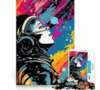 Rompecabezas de 1000 Piezas Space Collage Pop Art para Adolescentes, Juguete para ejercitar la Mente, diseño Relajante, Regalo Ideal para armar (38x26cm)