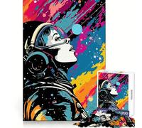 Rompecabezas de 1000 Piezas Space Collage Pop Art para Adolescentes, Juguete para ejercitar la Mente, diseño Relajante, Regalo Ideal para armar (38x26cm)
