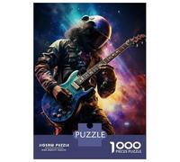 Rompecabezas De 1000 Piezas Space Guitar Hero Rompecabezas para Adultos Juego Práctico para Aliviar El Estrés Cumpleaños Y Navidad 38x26cm/1000pcs