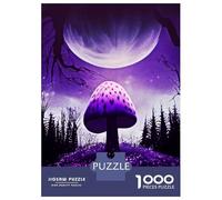 Rompecabezas De 1000 Piezas Space Purple Mushroom Rompecabezas para Adolescentes Juguetes Antiestrés Decoración Perfecta Cumpleaños 52x38cm/1000pcs