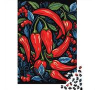 Rompecabezas De 1000 Piezas Spicy Red Chili Pepper Art Rompecabezas para Adultos Juego De Ingenio Análisis Y Lógica Cumpleaños 38x26cm/1000pcs
