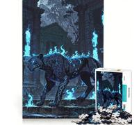 Rompecabezas de 1000 Piezas Spirit Flame Jaguar para Adultos Juegos educativos para la diversión Familiar colección de Artistas Bellas Artes 50x75cm