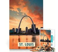 Rompecabezas de 1000 Piezas St Louis Premium Cut, Juguete para ejercitar la Mente, diversión y Entretenimiento, Regalo de cumpleaños (38x26cm)