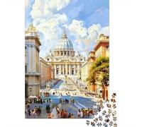 Rompecabezas De 1000 Piezas - St. Peter's Basilica Painting Rompecabezas para Adultos Juguetes De Bricolaje Oferta De Decoración Perfecta como Regalos para Toda La Familia 38x26cm/1000pcs