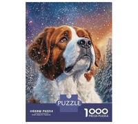 Rompecabezas De 1000 Piezas Starry Saint Bernard Rompecabezas Juguetes Antiestrés Decoración De Pared Cumpleaños Y Navidad 52x38cm/1000pcs