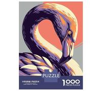 Rompecabezas De 1000 Piezas Stylized Flamingo Portrait with Bold Colors Rompecabezas para Adultos Juego De Ingenio Análisis Y Lógica Cumpleaños 70x50cm/1000pcs