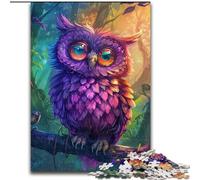 Rompecabezas de 1000 Piezas Sueño Búho para Adultos, Ideal para Pasar el rato en casa y aliviar el estrés, con póster y Hoja de Trivia a Juego (26x38cm)