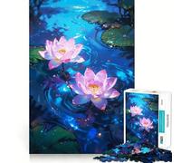 Rompecabezas de 1000 Piezas Sueño de Loto Tranquilo Decoración de Corte Preciso Juego Mental Regalo Tiempo de Juego Relajante Actividad de Cumpleaños (38x52cm)